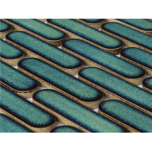 Chinese Style Blue Green Ceramic Mosaic for Bathroom